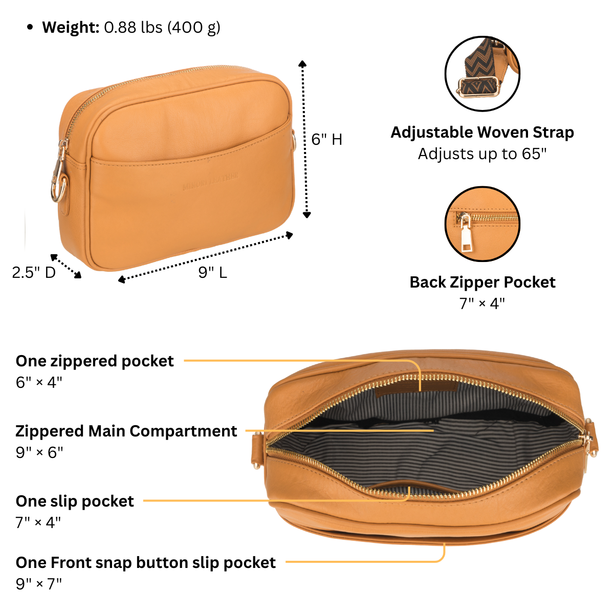 Evelyn Crossbody Bag Tan