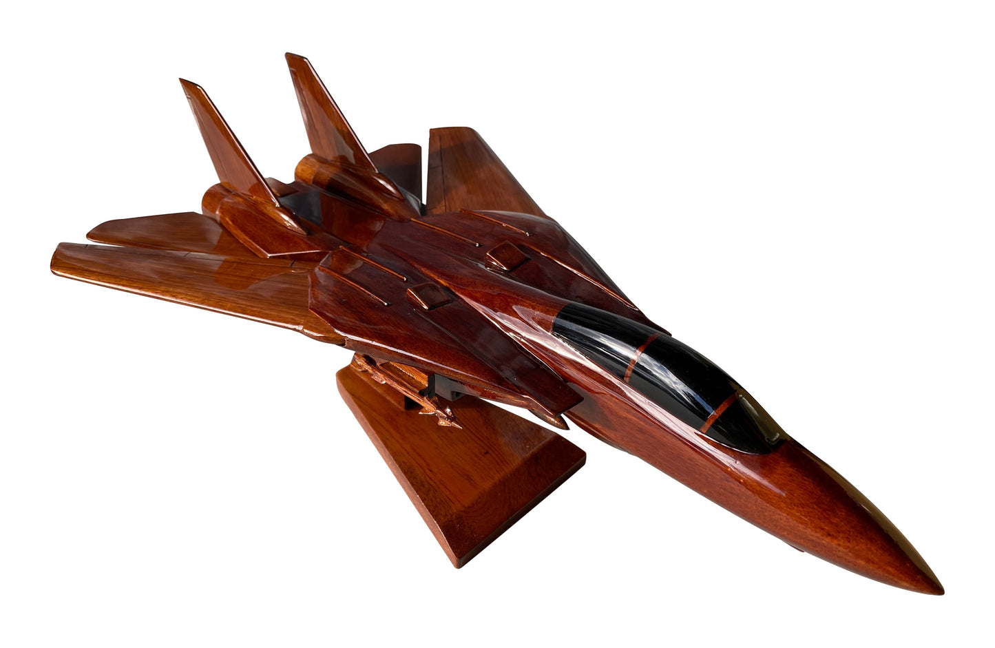 F-14 ( F14 ) Tomcat Mahogany Wood Desktop Airplane Model