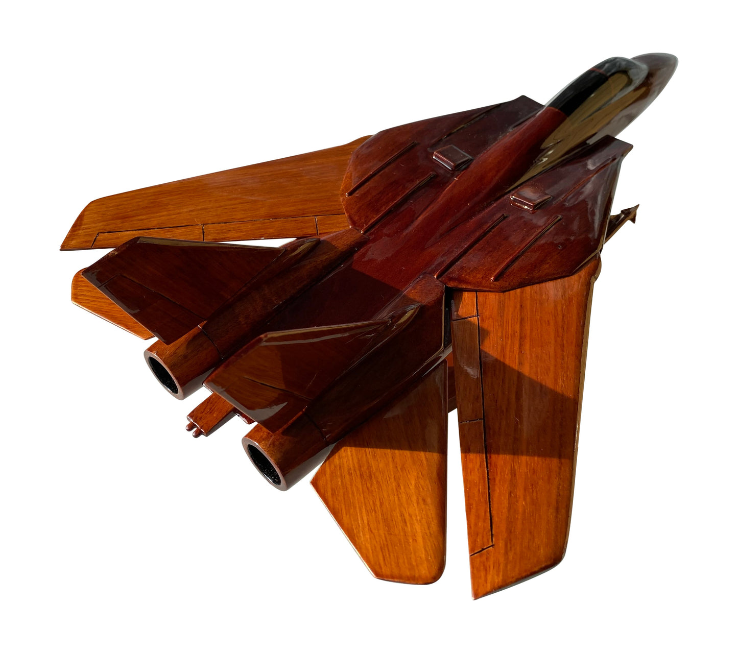 F-14 ( F14 ) Tomcat Mahogany Wood Desktop Airplane Model