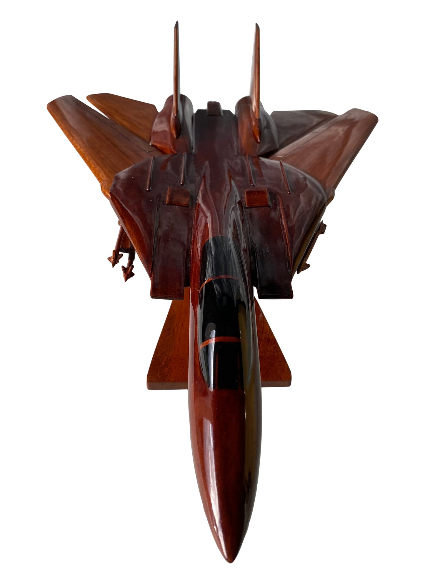 F-14 ( F14 ) Tomcat Mahogany Wood Desktop Airplane Model