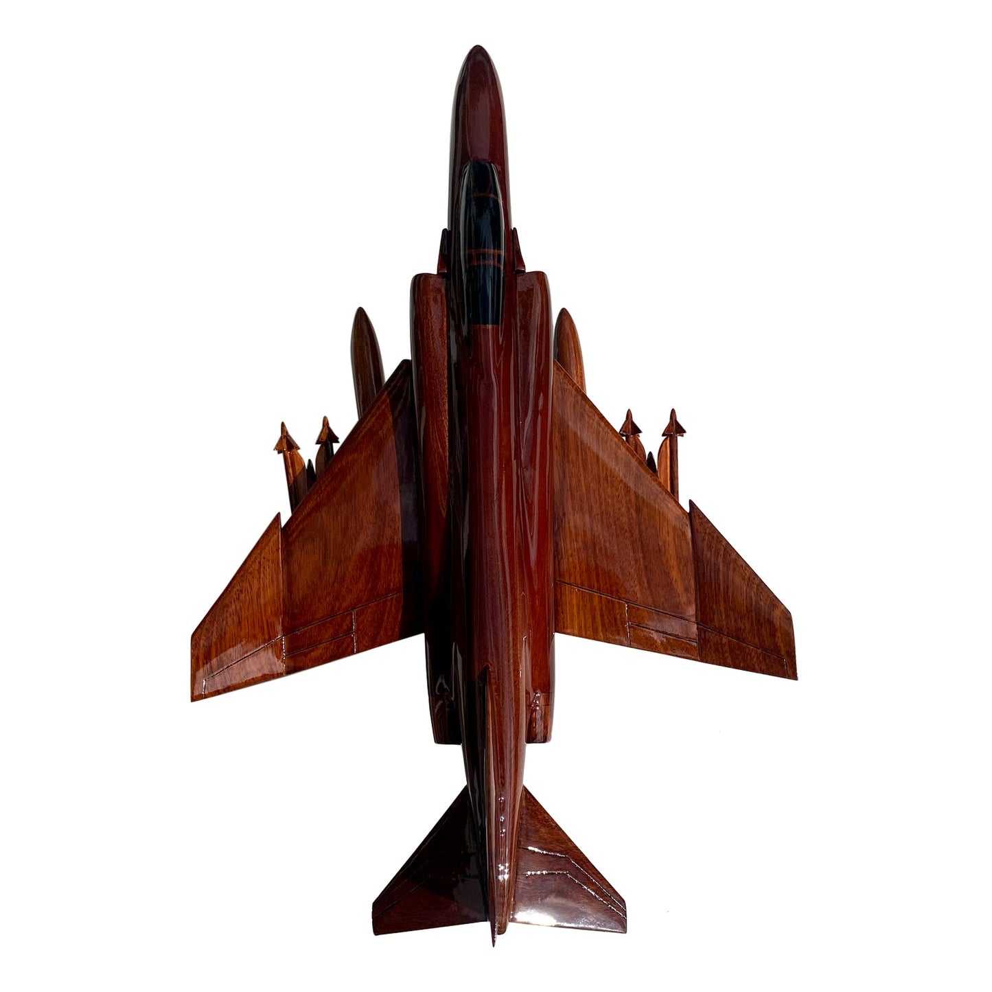 F-4 ( F4 ) Phantom Mahogany Wood Desktop Airplane Model