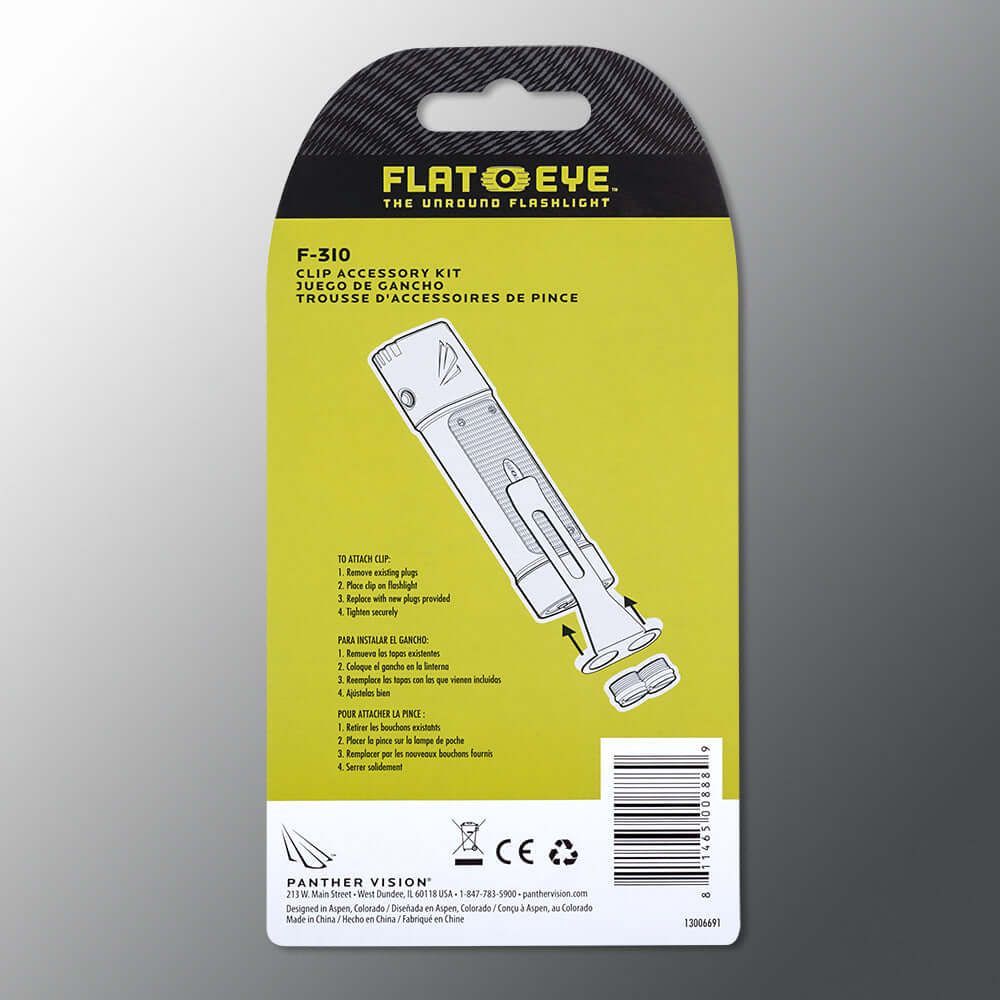 FLATEYE™ F-310 Flashlight Tactical Clip