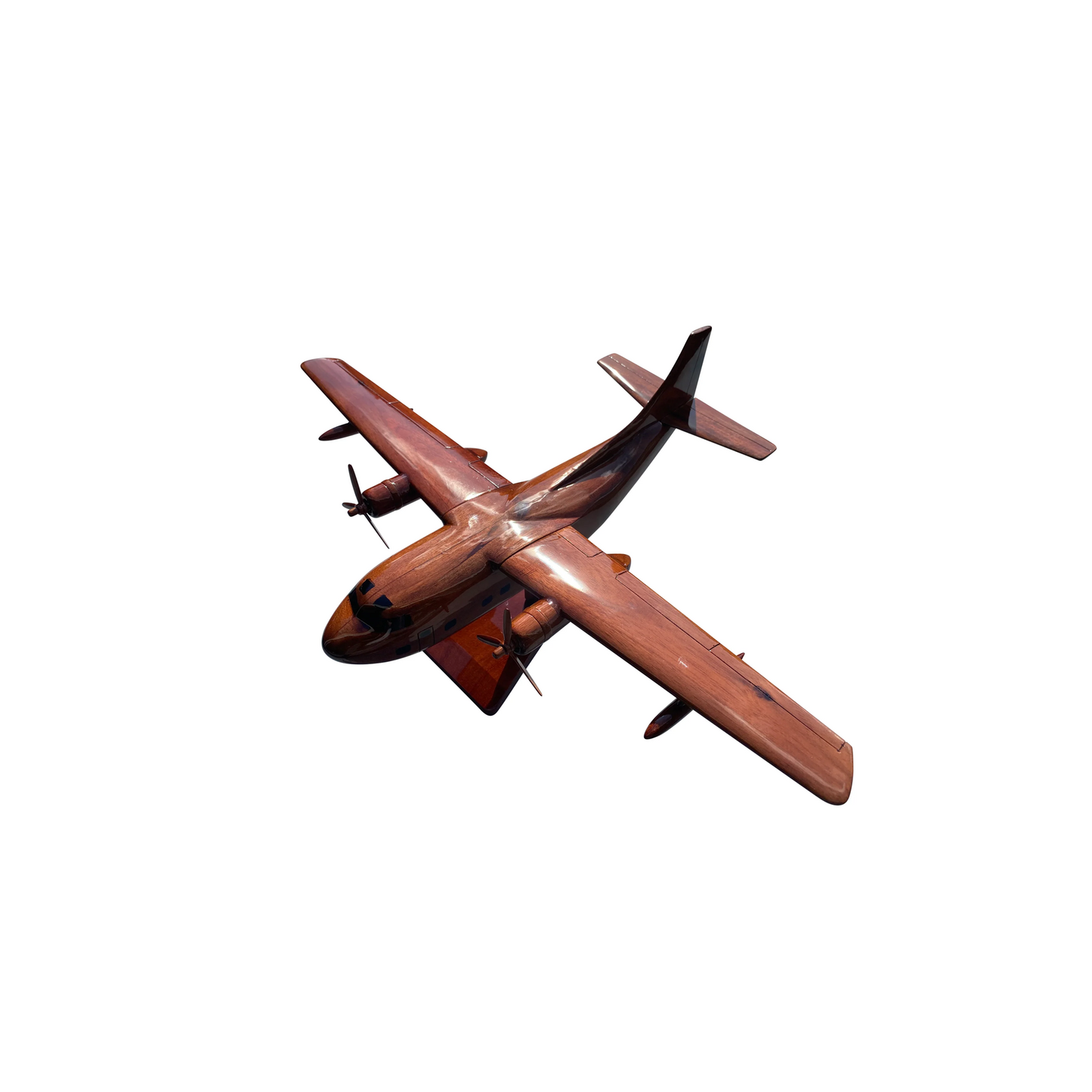 C-123 ( C123 ) Provider Mahogany Wood Desktop Airplane Model