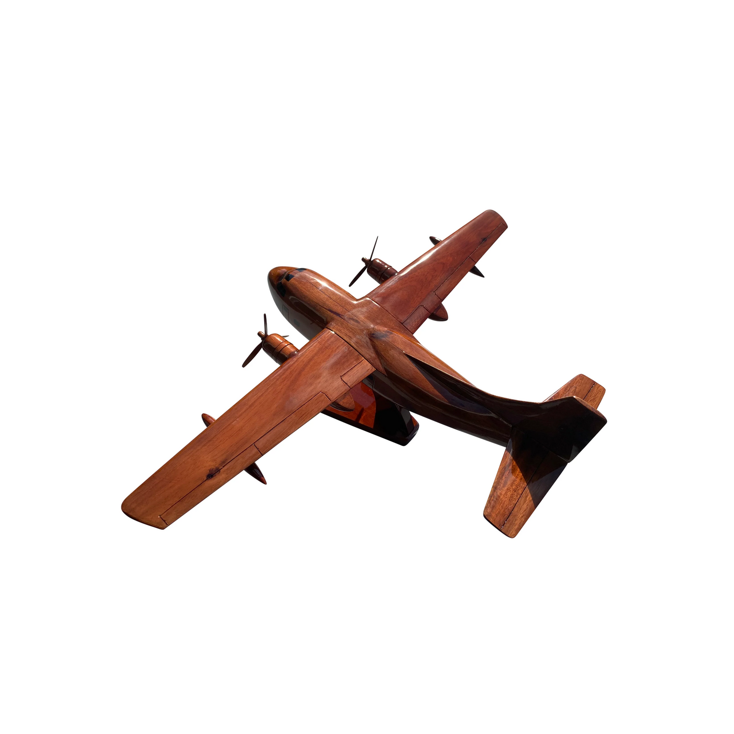 C-123 ( C123 ) Provider Mahogany Wood Desktop Airplane Model