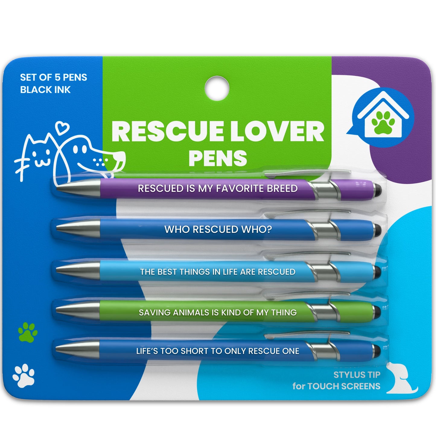 Dog-Themed Stylus Pen Sets & Refills
