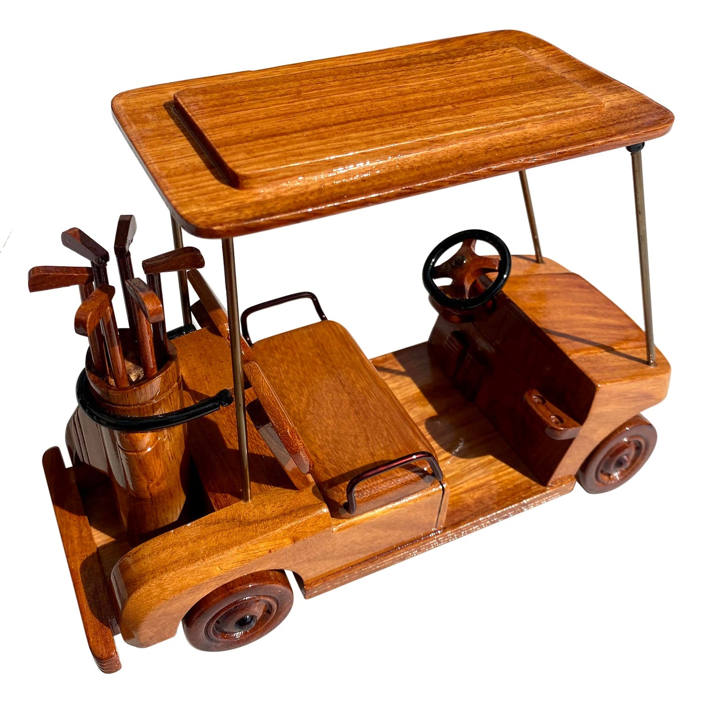 Golf Cart Mahogany Wood desktop Golf Cart model