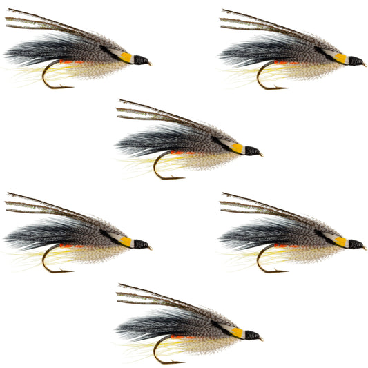 Gray Ghost Classic Streamer Flies - Set of 6 - Hook Size 4