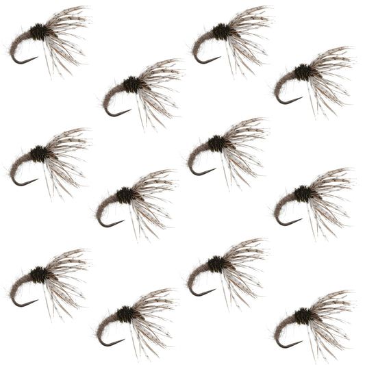 Hares Ear Sakasa Kebari - 12 Tenkara Flies - Size 12