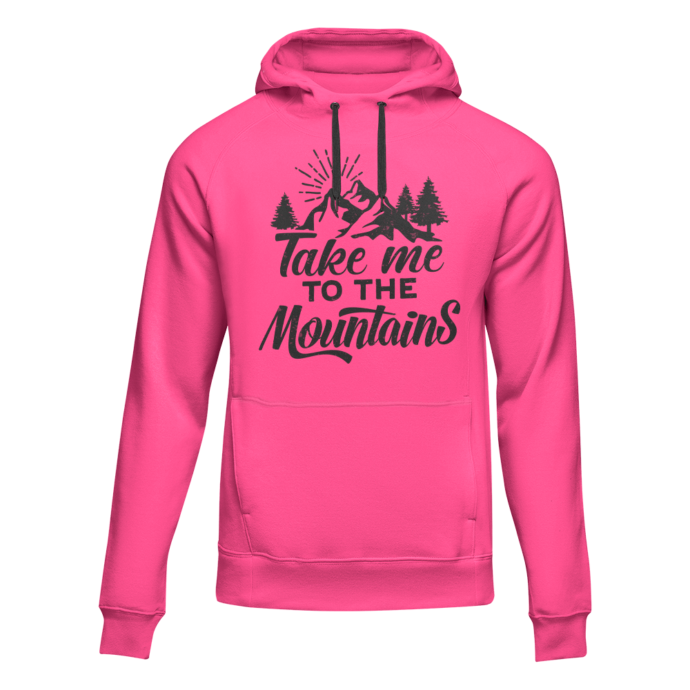 Hiking Take Me To The Mountains Adult Fleece Hoodie