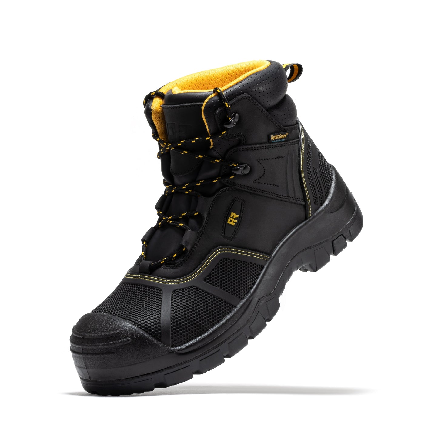 ROCKROOSTER Woodland Black 6 inch Waterproof Composite Toe Leather Work Boots AK663