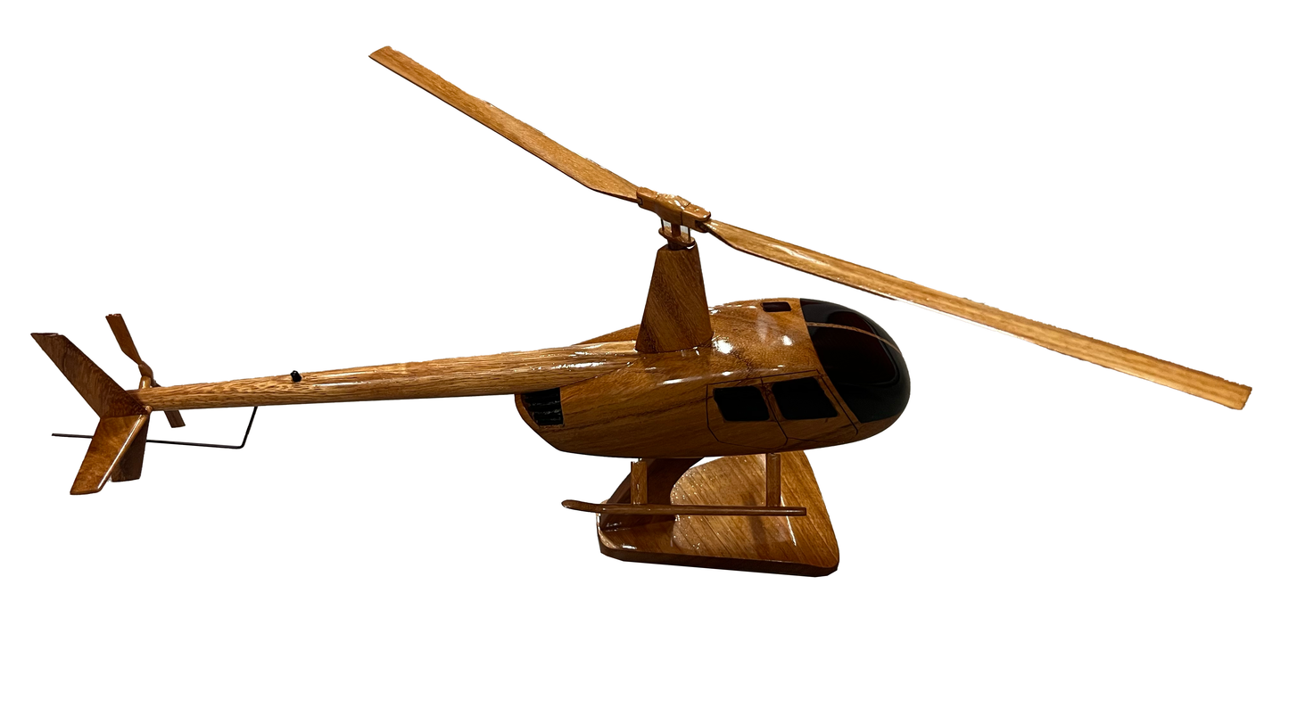 Robinson R-44 ( R44 )  Mahogany Wood Desktop Helicopters Model
