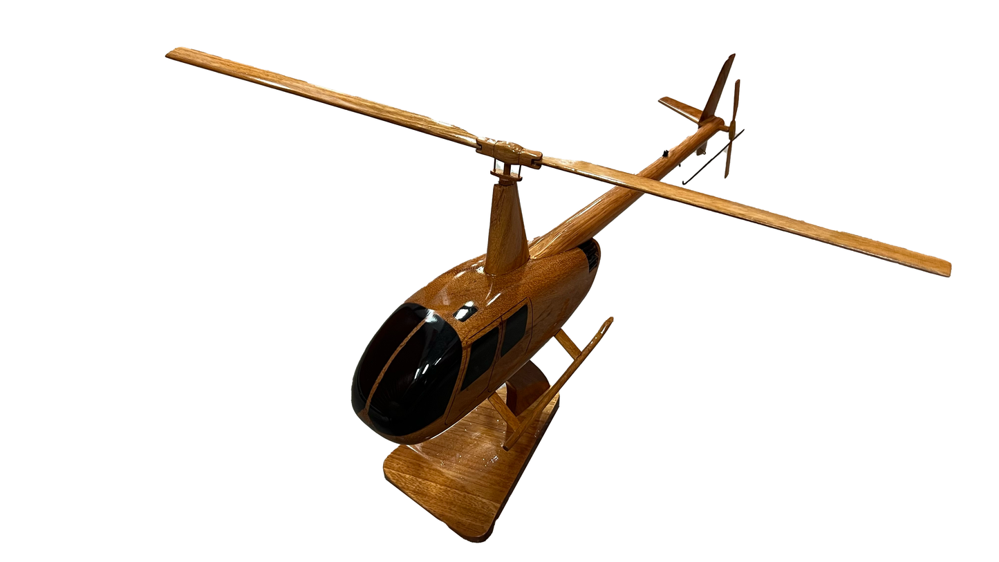 Robinson R-44 ( R44 )  Mahogany Wood Desktop Helicopters Model