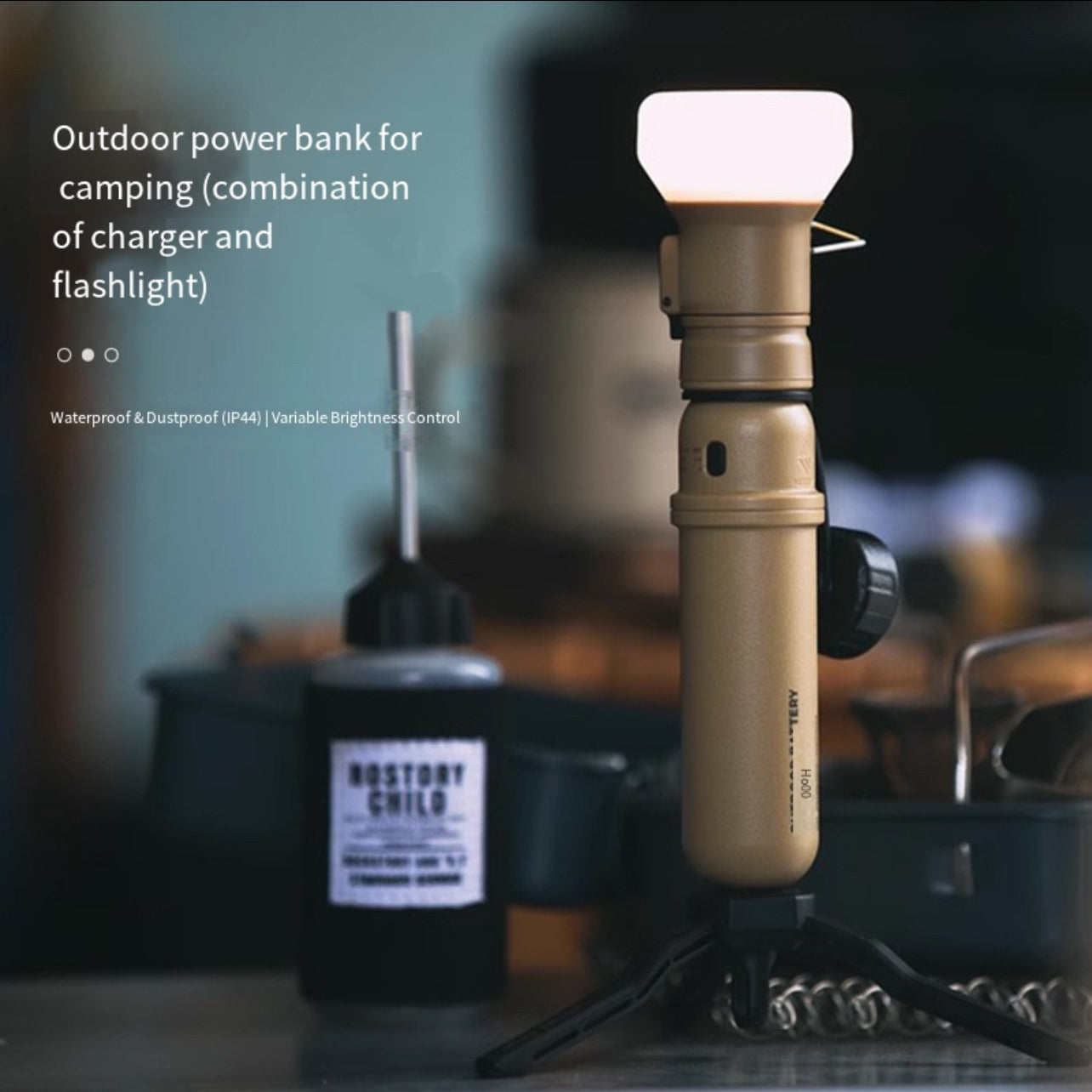 LITEGUEST 2-in-1 Retro Camping Lantern with 5000mAh Power Bank