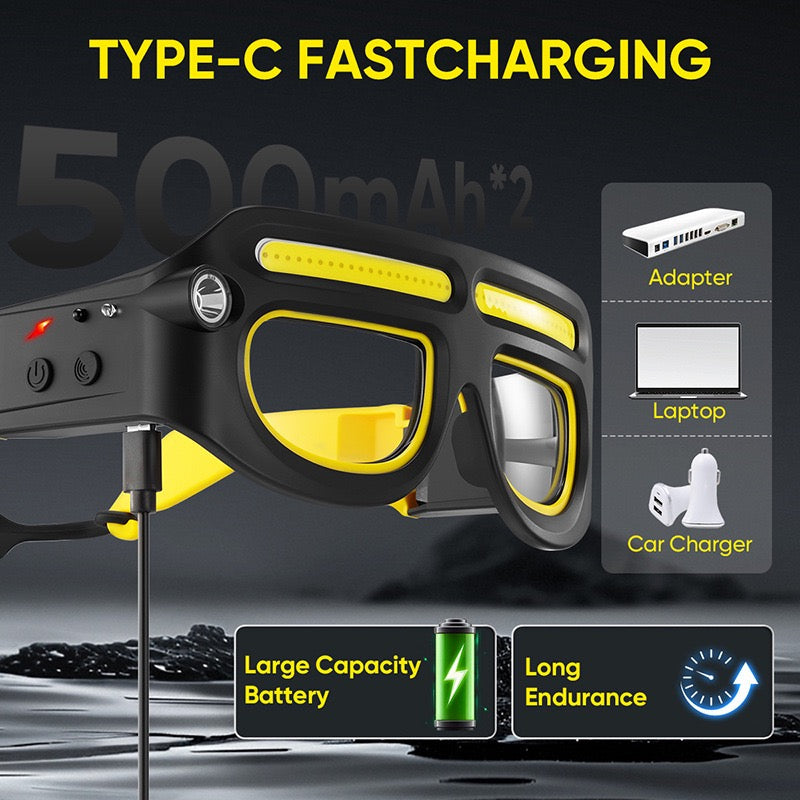 LITEGUEST Night Vision LED Riding Glasses Light