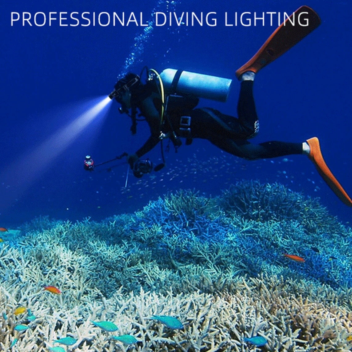 LITEGUEST Pro Submersible Diving Headlamp – IPX8 Waterproof Head Light