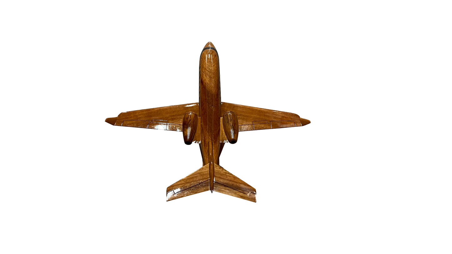 Lear45  Mahogany Wood Desktop Airplane Model