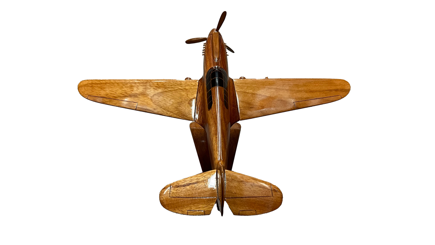 P-40 ( P40 ) Warhawk Mahogany Wood Desktop Airplane Model