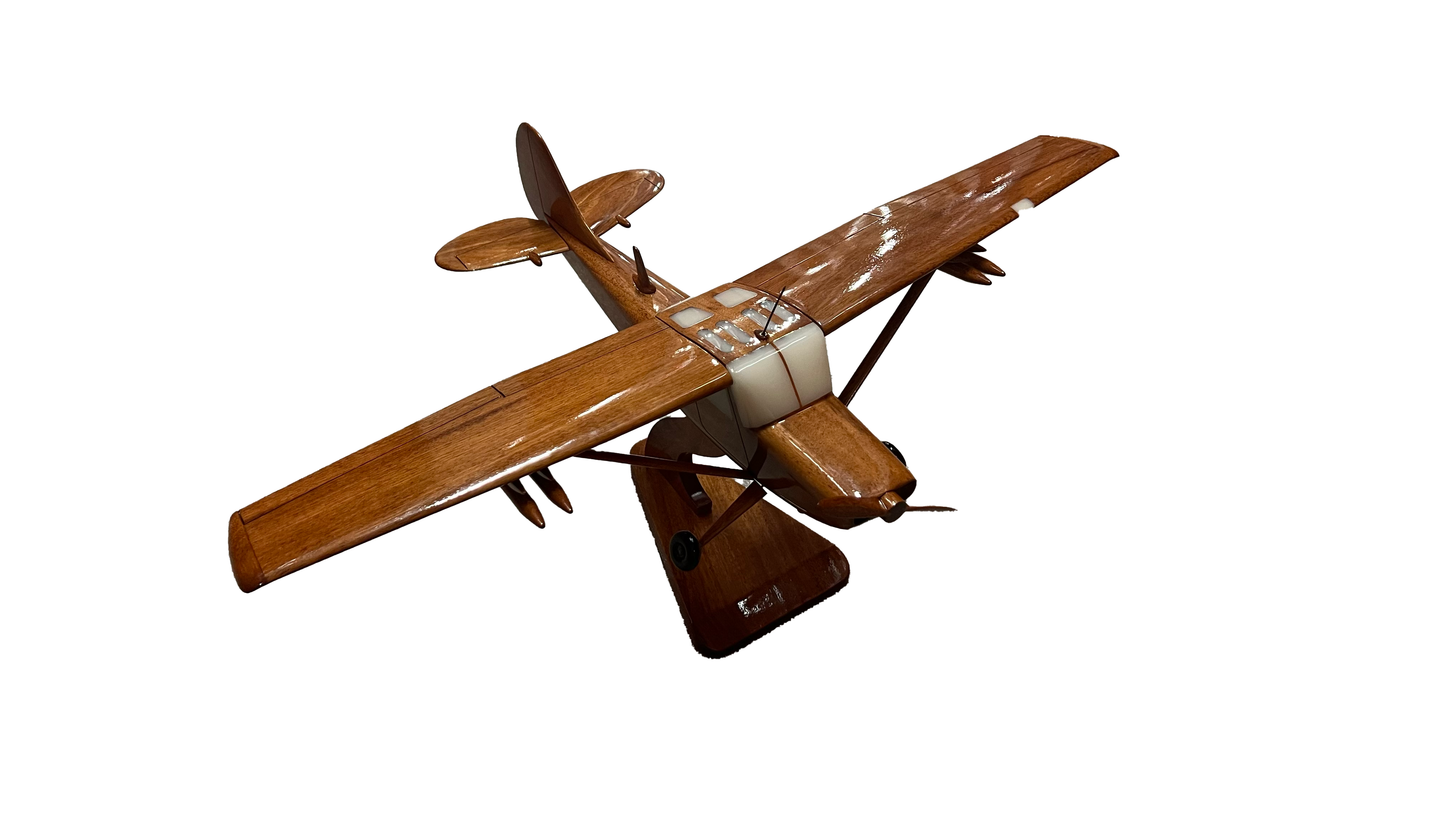 L-19 ( L19 ) Birddog Mahogany Wood Desktop Airplane Model