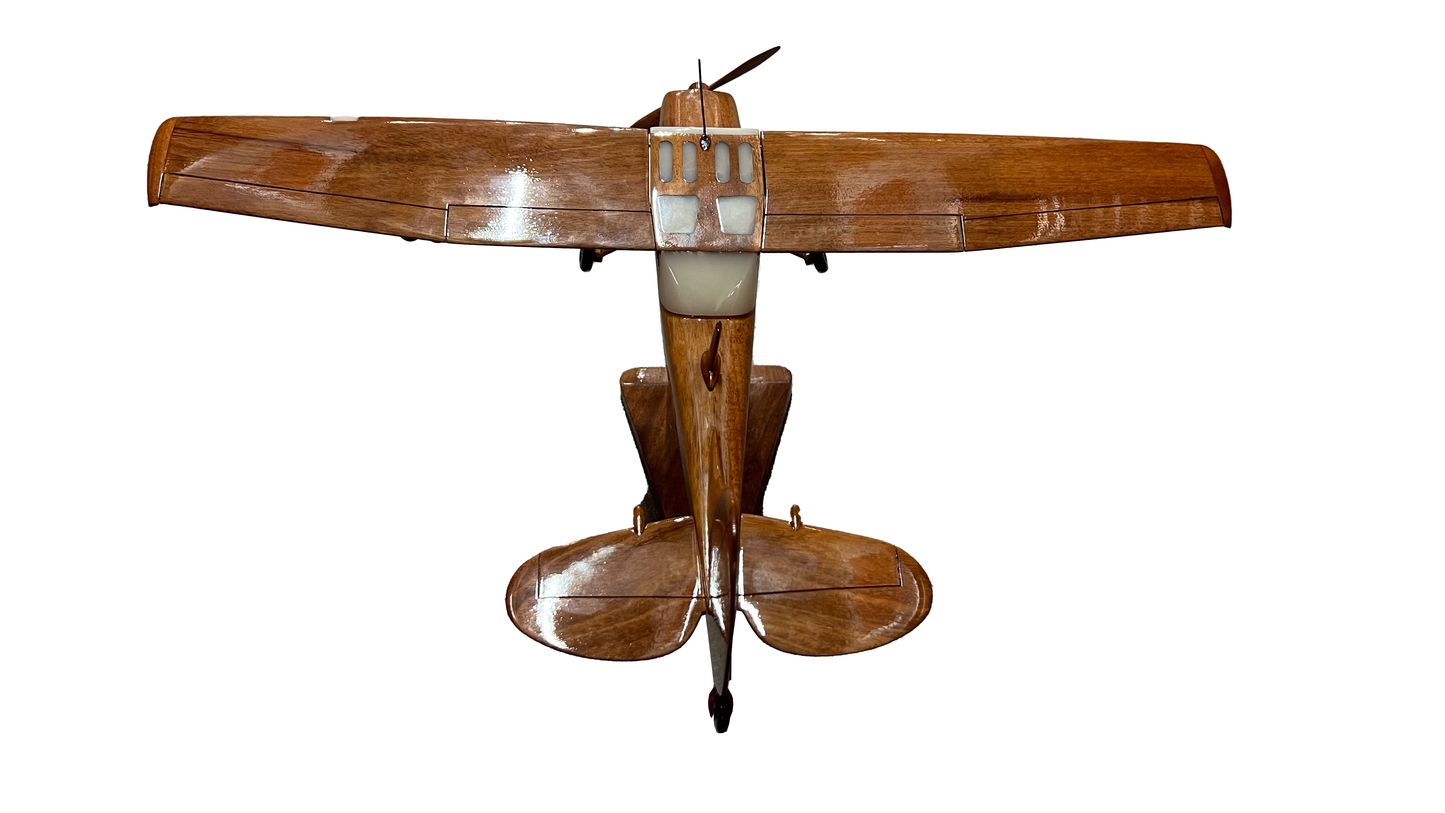 L-19 ( L19 ) Birddog Mahogany Wood Desktop Airplane Model