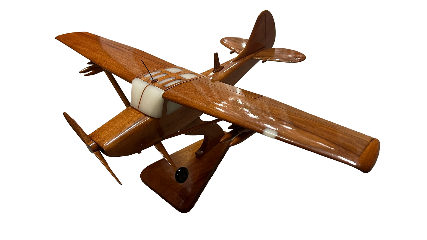 L-19 ( L19 ) Birddog Mahogany Wood Desktop Airplane Model