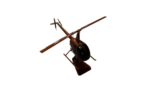Robinson R-22 ( R22 ) Mahogany Wood Desktop Helicopters Model