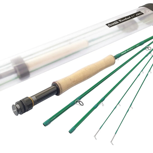 Aventik Fly Fishing Riverbend Series Fly Rod IM8 Graphite Blank 0/1/2/3/4/5/6/7/8 wt Rods 6/7/8/9/10ft Lightweight Fly Fishing Rod Medium Fast Action (90 LW5 with Extra Tip)