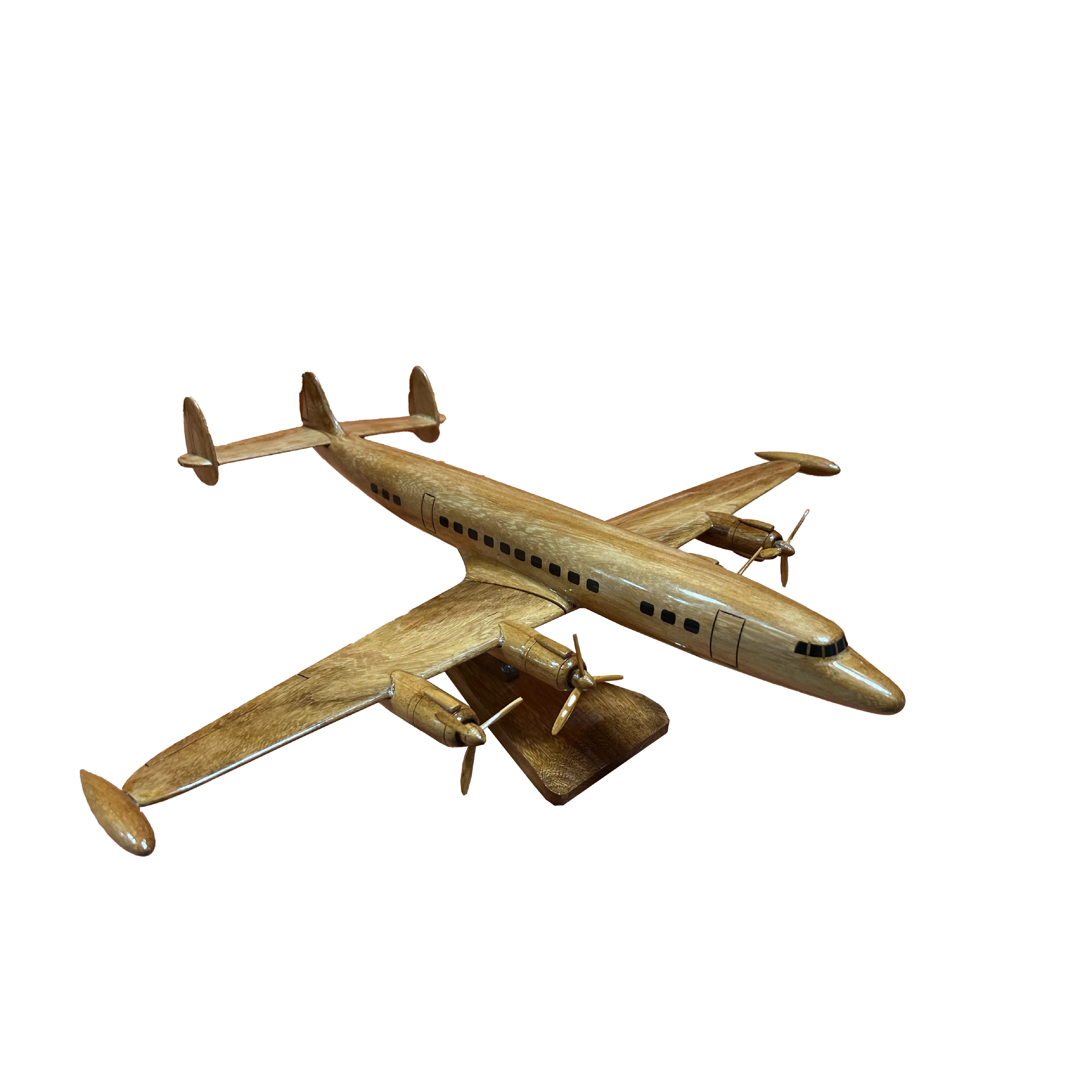 The Super Constellation Mahogany Wood Desktop Airplane Model – SCY-Dist.com