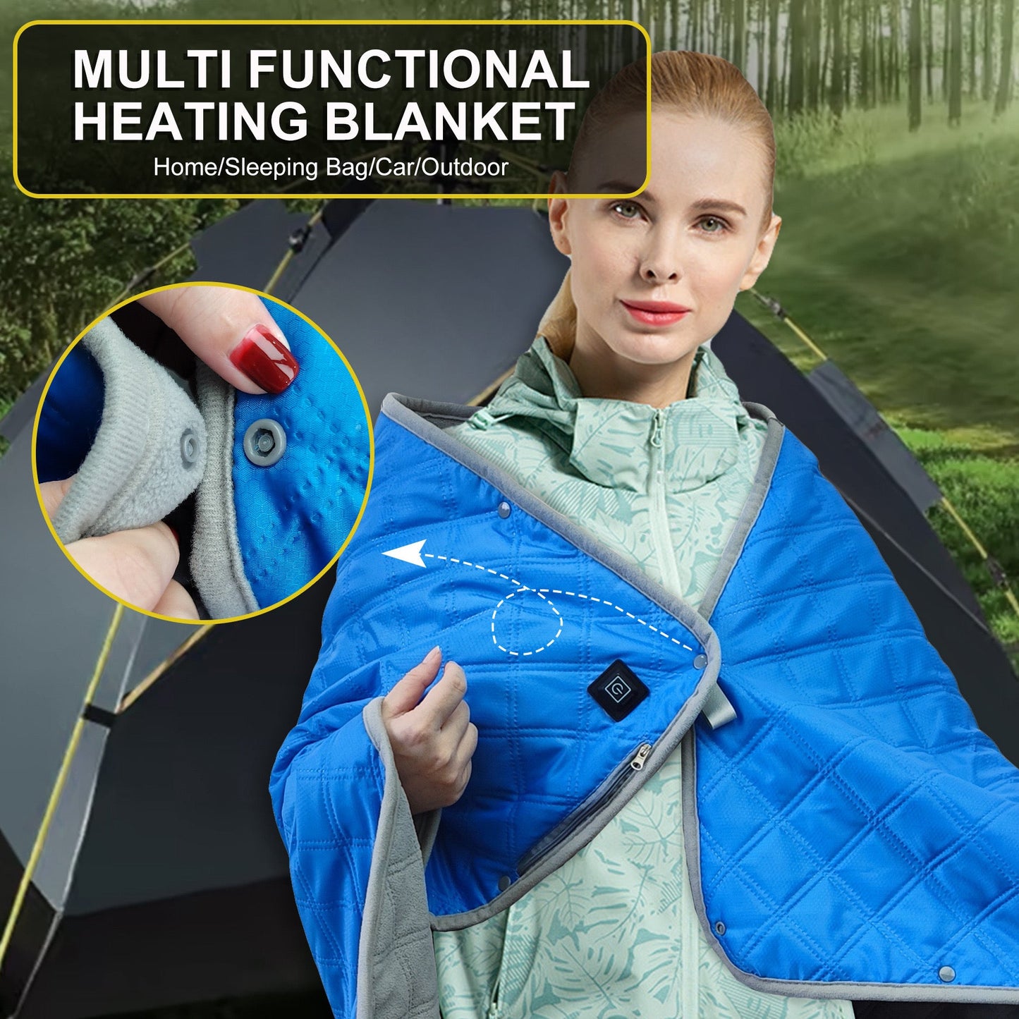 LITEGUEST Heated Camping Blanket – USB Powered Warmth for Outdoors