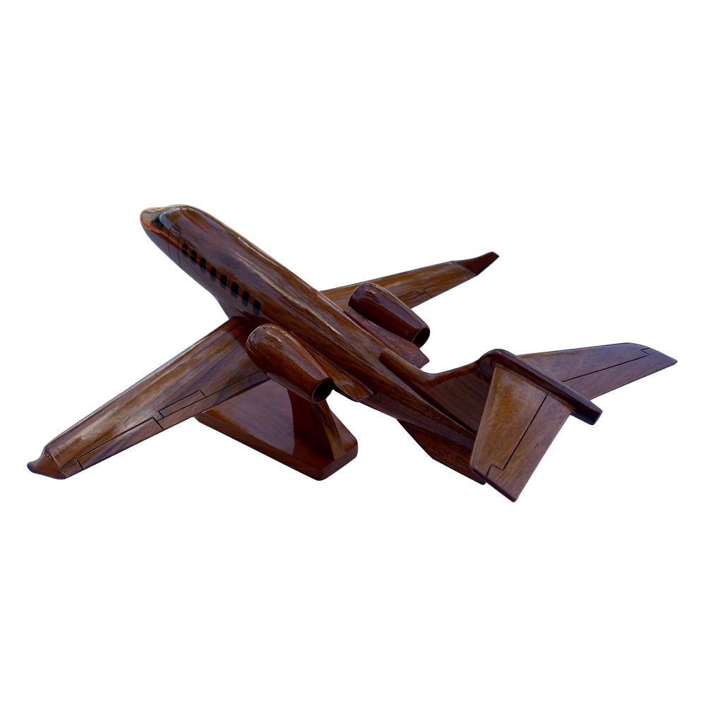 Lear45  Mahogany Wood Desktop Airplane Model