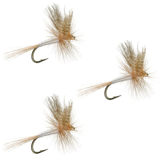 3 Pack Light Cahill Classic Trout Dry Fly Fishing Fly - Hook Size 12