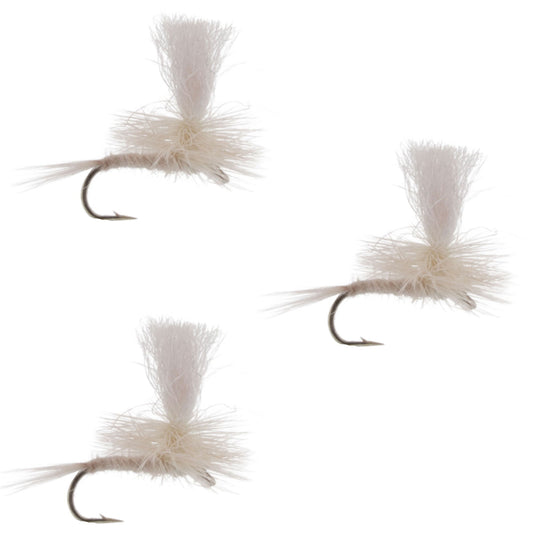 3 Pack Parachute Light Cahill Classic Trout Dry Fly Fishing Fly - Hook Size 16