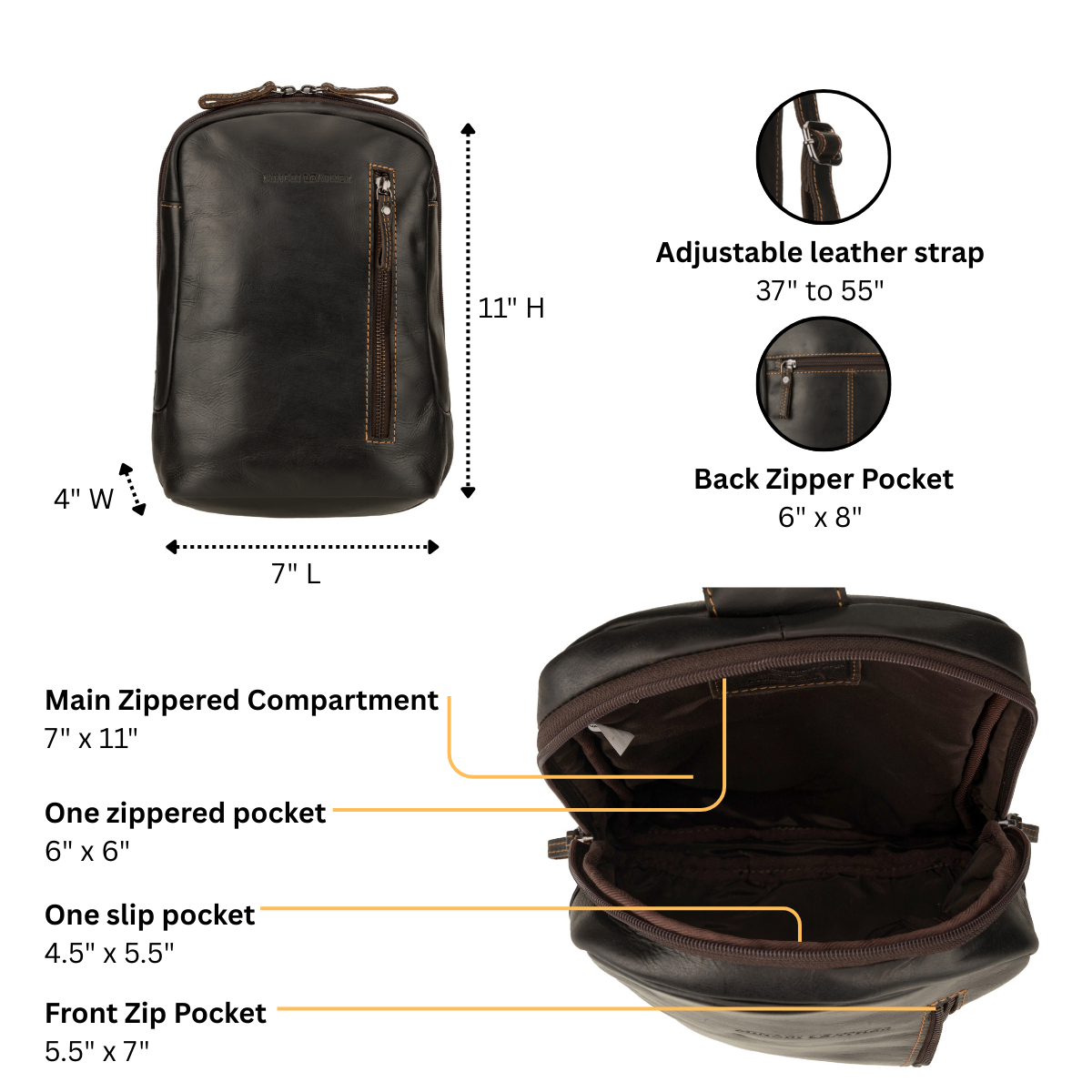 Luxe Sling Bag Brown