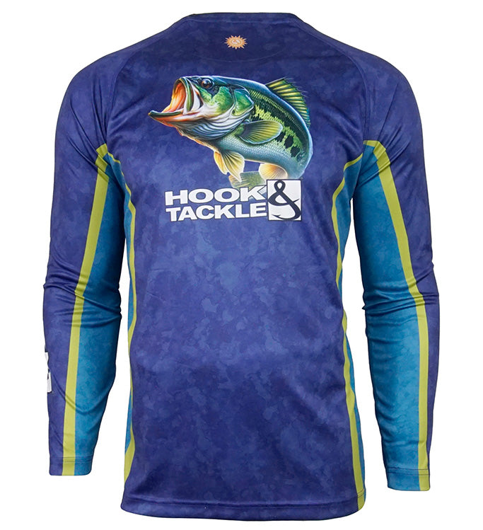 Men's Bass Camo L/S UV Fishing Shirt