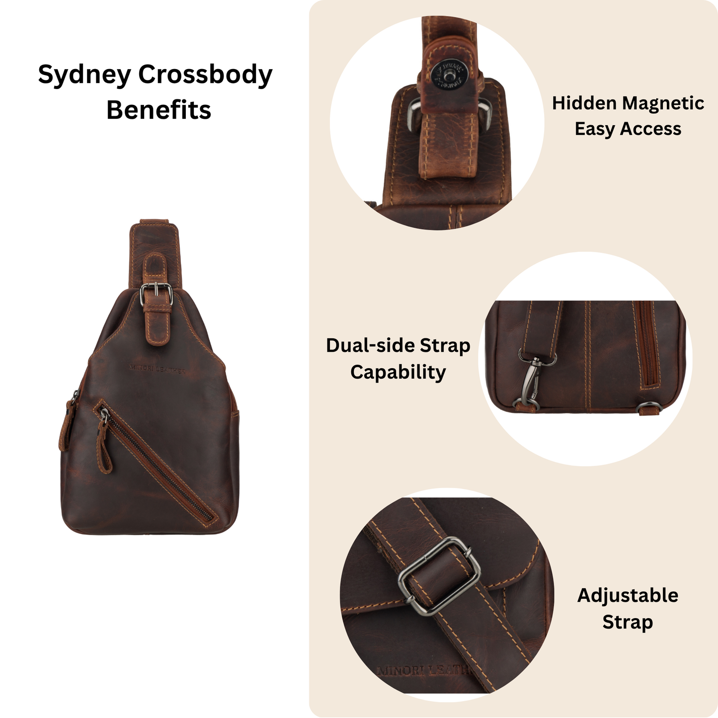 Sydney Crossbody Bag Brown