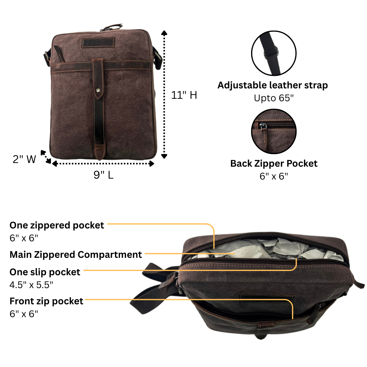 August Canvas Messenger Bag