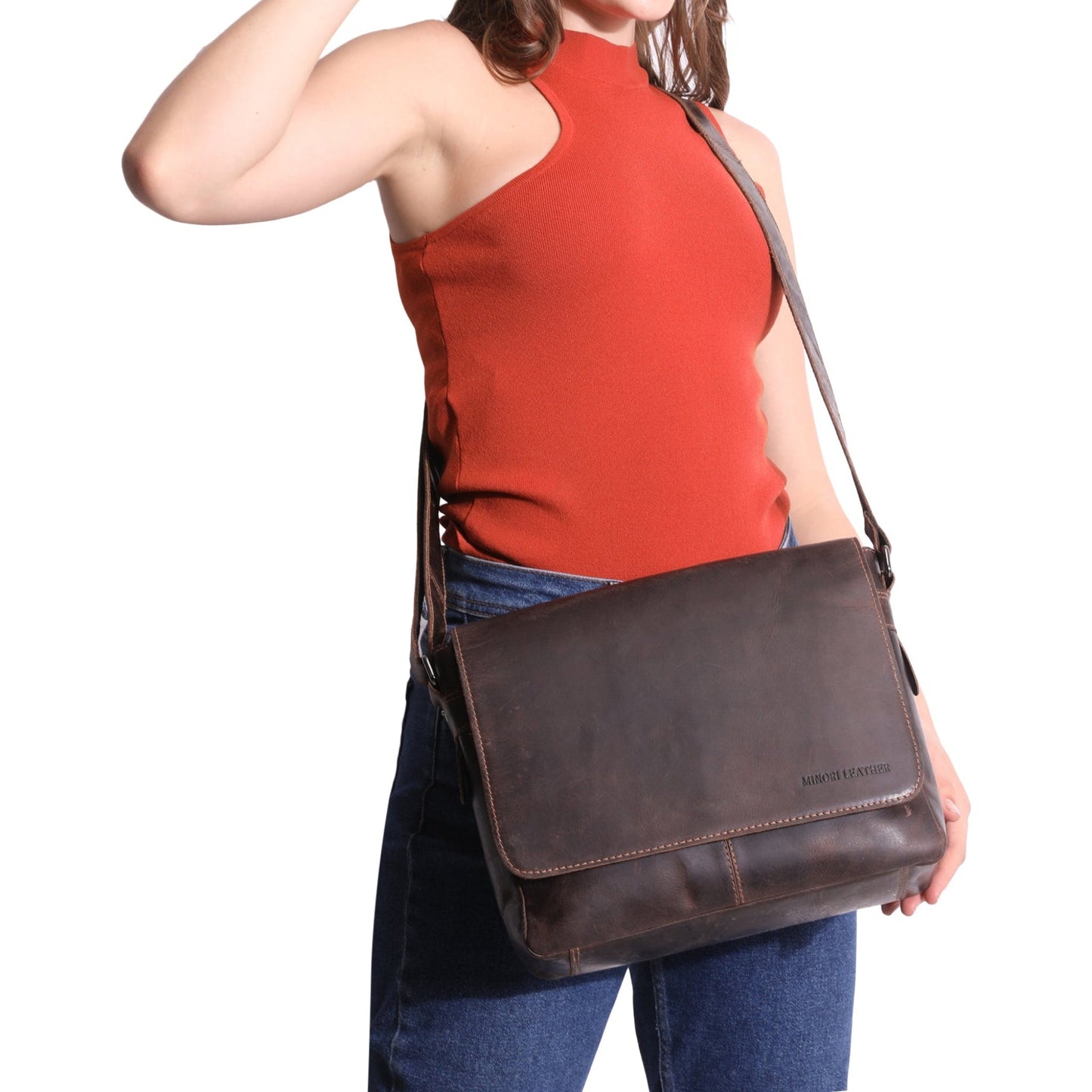 Austin Messenger Bag 11" Brown