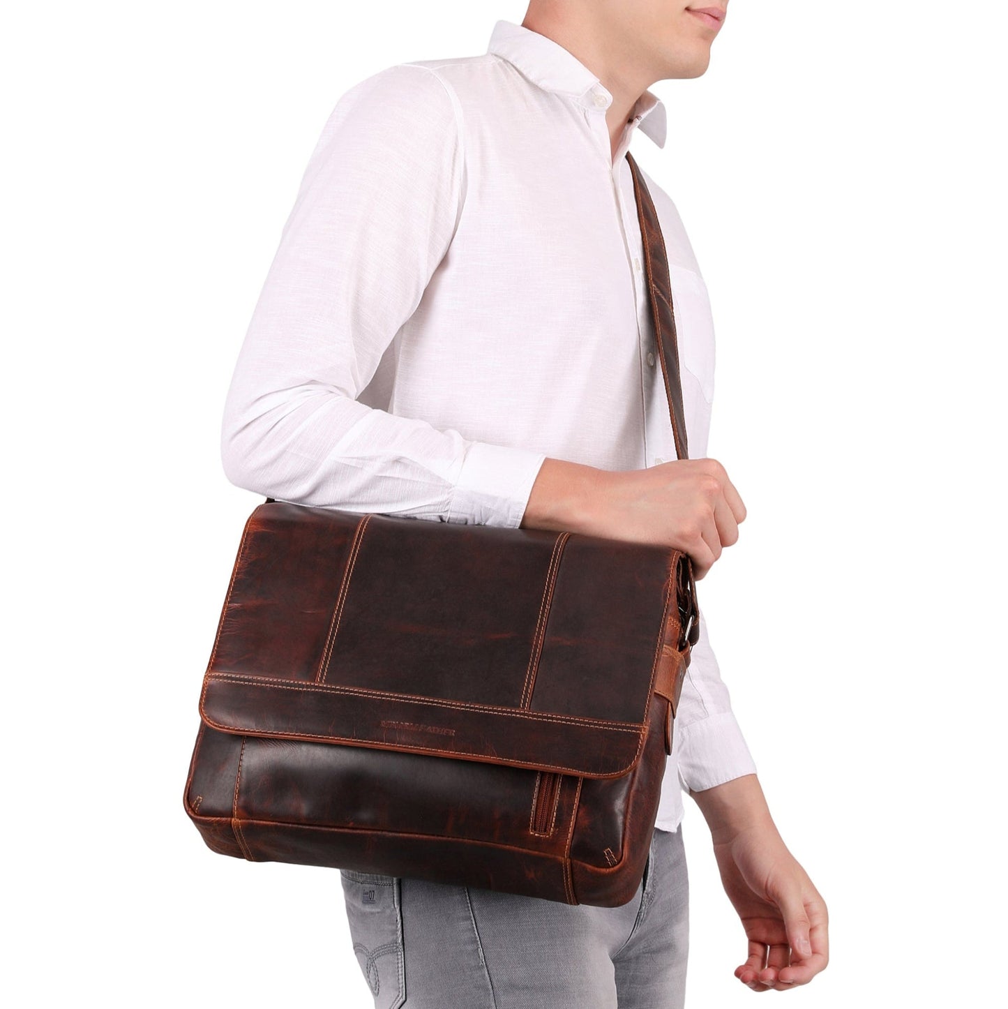 Jordan Messenger Bag 15.6" Chestnut