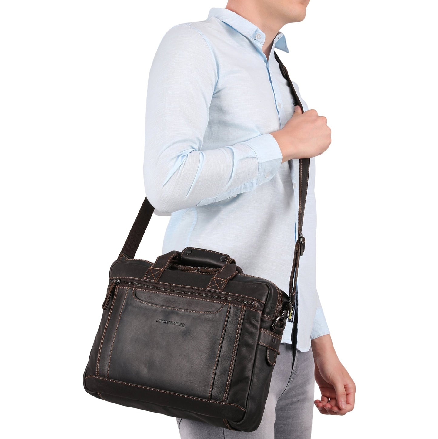 Seattle Briefcase Bag 14" Chestnut