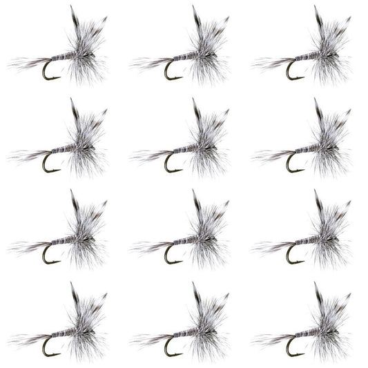 Mosquito Classic Trout Dry Fly Fishing Flies - 1 Dozen Size 16
