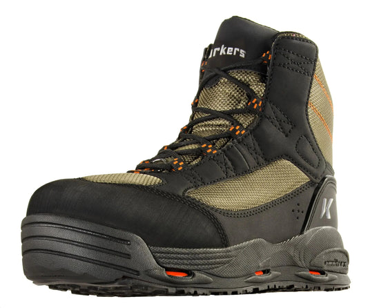 Korkers Greenback Wading Boots - Packed with The Essentials - Includes Interchangeable Felt and Kling-On Soles - Size 13