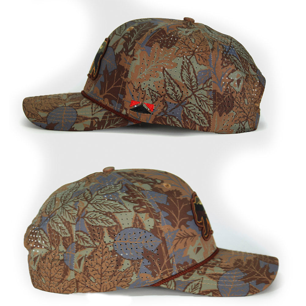 Sunset Bear Cloud Texture 5-Panel Rope Cap