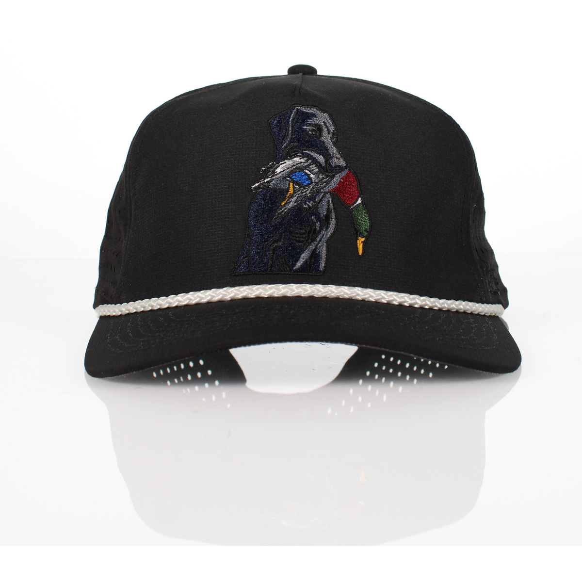 Black Lab Duck Dog 5-Panel Trucker Black