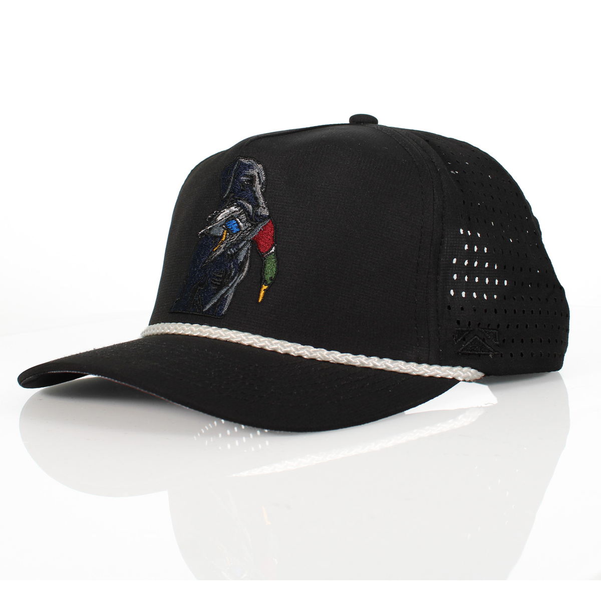 Black Lab Duck Dog 5-Panel Trucker Black
