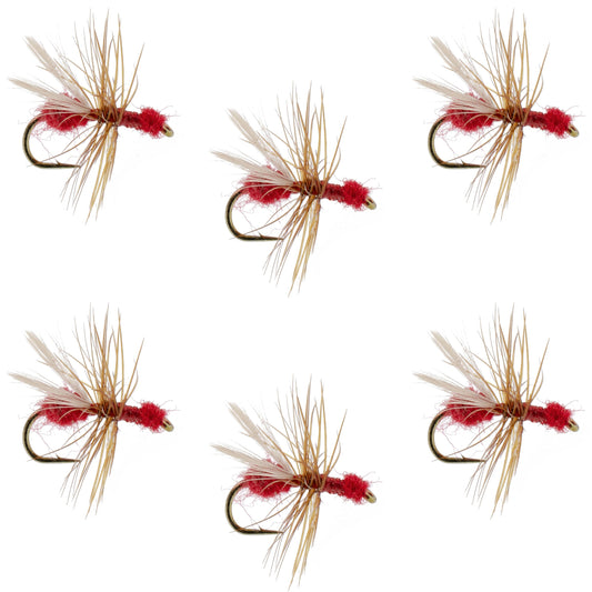 Red Fur Flying Ant Terrestrial Trout Dry Fly - 6 Flies Hook Size 14