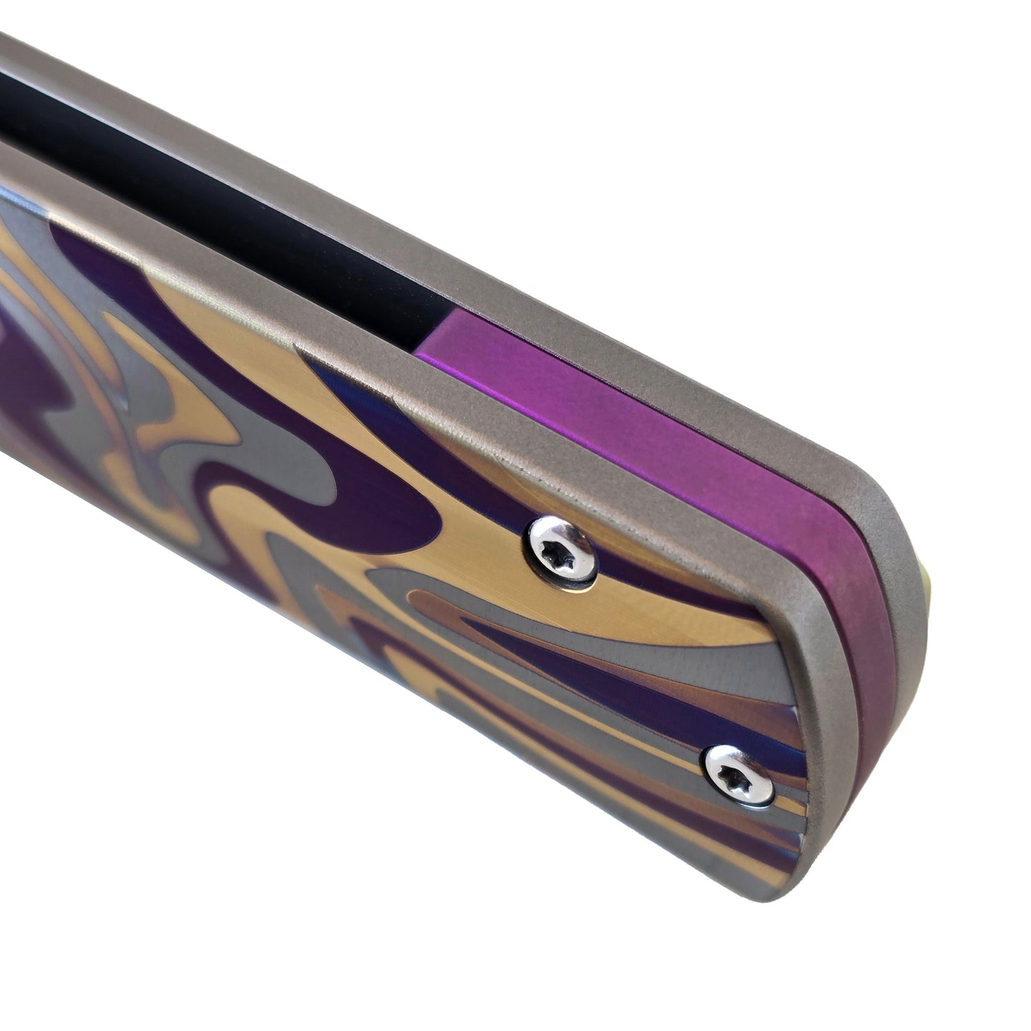 MUCITUP Rift Ti Titanium Folding Knife 14C28N Front Flipper EDC 7.25"