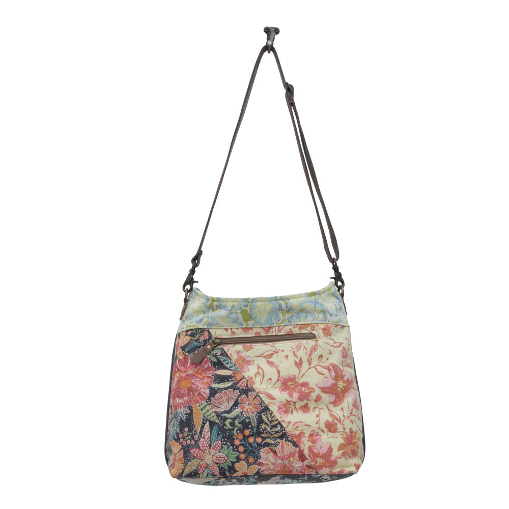 Myra Le Fleur Bel Cowgirl Shoulder Bag - Multi-Floral Print Crossbody with Leather Straps for Everyday Western Flair