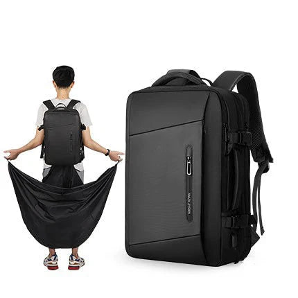 Men's Business Travel Backpack 17" Laptop, 40L Expandable, Carry-on