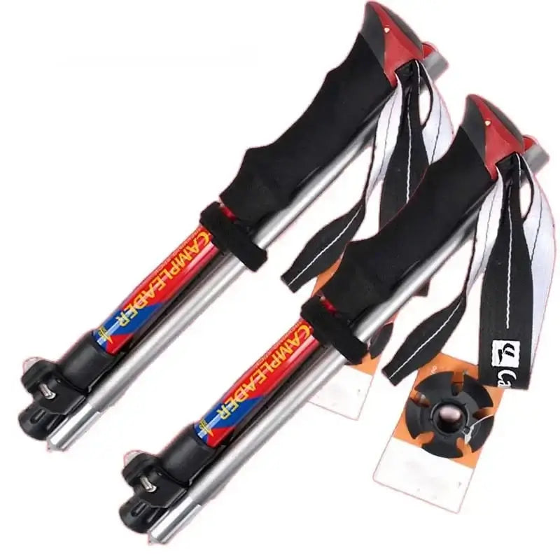 2-Piece Aluminum Trekking Poles for Hiking Snowshoeing & Backpacking