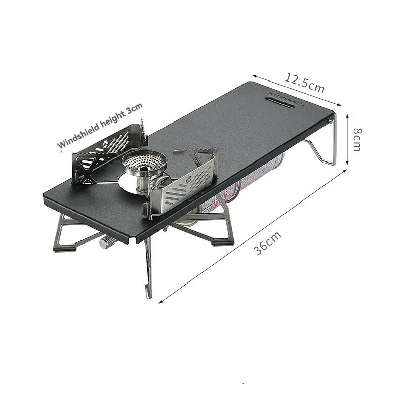 All-in-One Camping Kitchen Table Stove Rack & Accessories