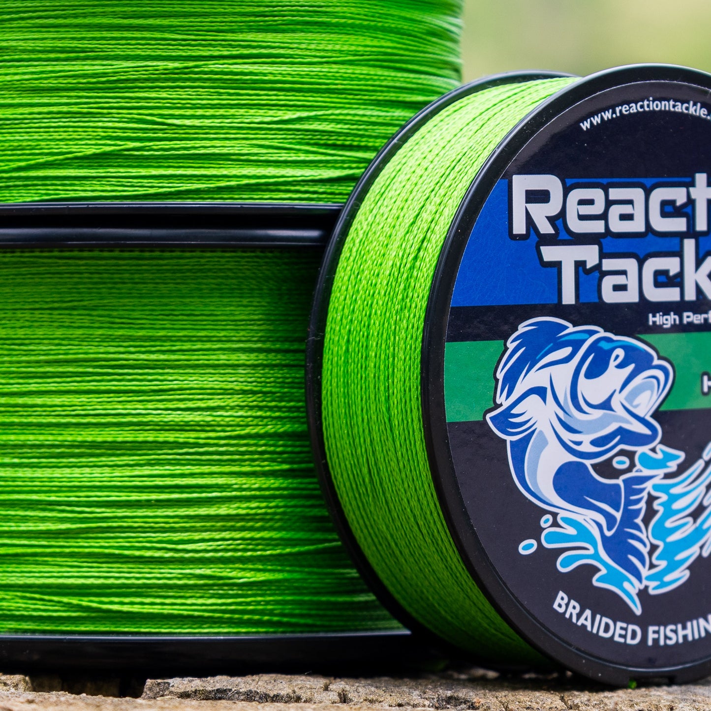 Reaction Tackle Braided Fishing Line - NO FADE Hi Vis Green - NEW